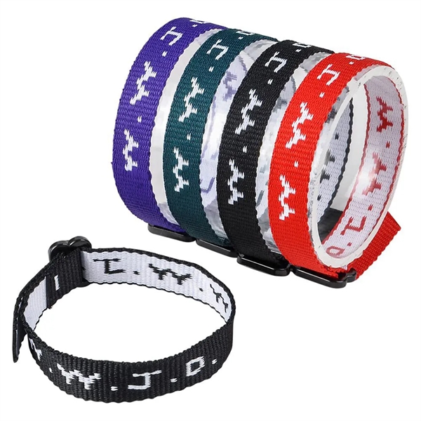 Custom Woven Fabric Wristbands for Events - Custom Woven Fabric Wristbands for Events - Image 1 of 6