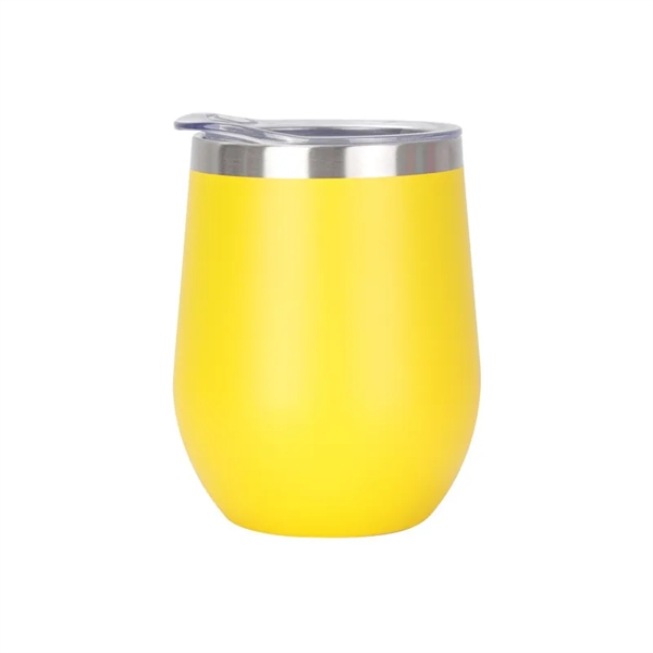12Oz Insulated Wine Tumbler with Lid - 12Oz Insulated Wine Tumbler with Lid - Image 2 of 5
