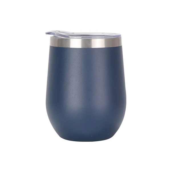 12Oz Insulated Wine Tumbler with Lid - 12Oz Insulated Wine Tumbler with Lid - Image 3 of 5