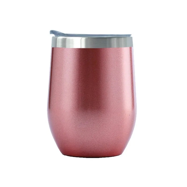 12Oz Insulated Wine Tumbler with Lid - 12Oz Insulated Wine Tumbler with Lid - Image 5 of 5