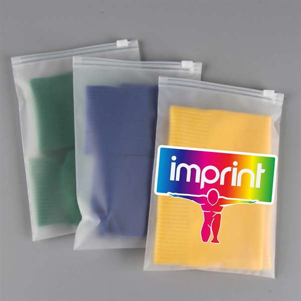 Custom Frosted Zipper Bag - Custom Frosted Zipper Bag - Image 1 of 7