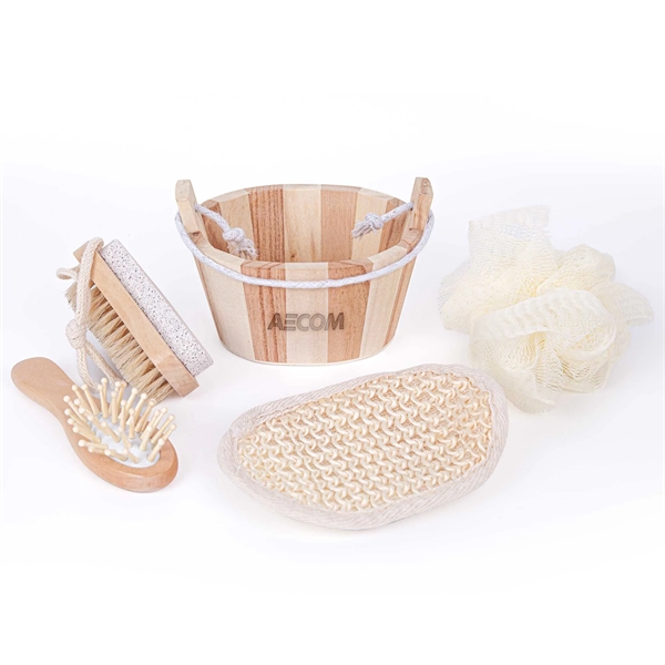 Bamboo Bucket Bath and Beauty Gift Set - 4pcs - Bamboo Bucket Bath and Beauty Gift Set - 4pcs - Image 2 of 4