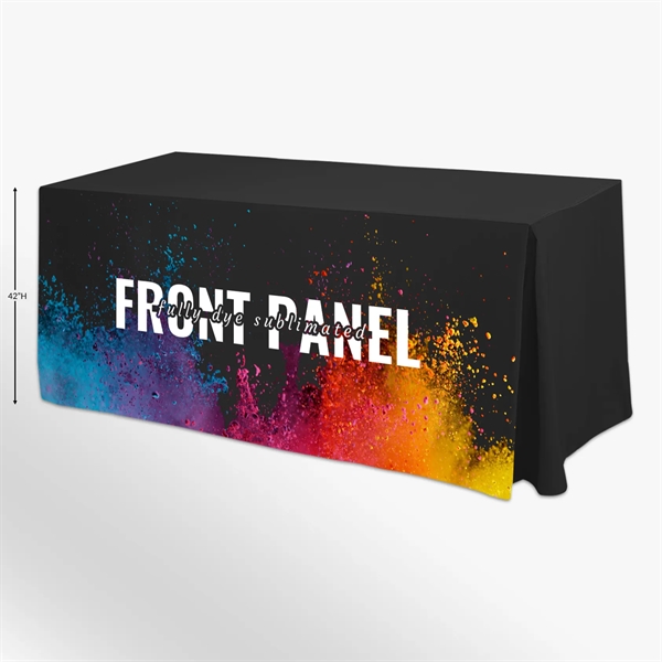 6' Fitted Table Cover, 42"H, Full Color Front Panel - 6' Fitted Table Cover, 42"H, Full Color Front Panel - Image 0 of 1