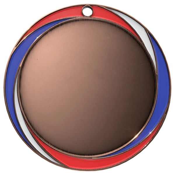 2 1/2" Vibraprint® Red, White & Blue Insert Medal - 2 1/2" Vibraprint® Red, White & Blue Insert Medal - Image 10 of 10