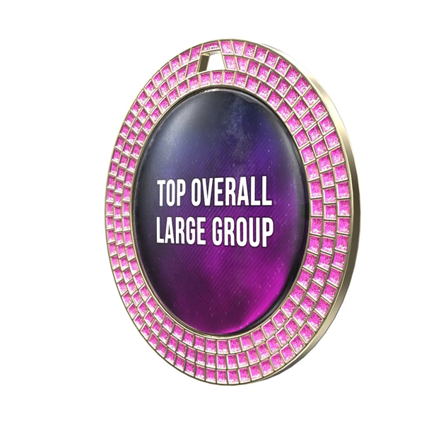 2 3/4" Express Vibraprint® Pink Glitter Insert Medal - 2 3/4" Express Vibraprint® Pink Glitter Insert Medal - Image 1 of 10