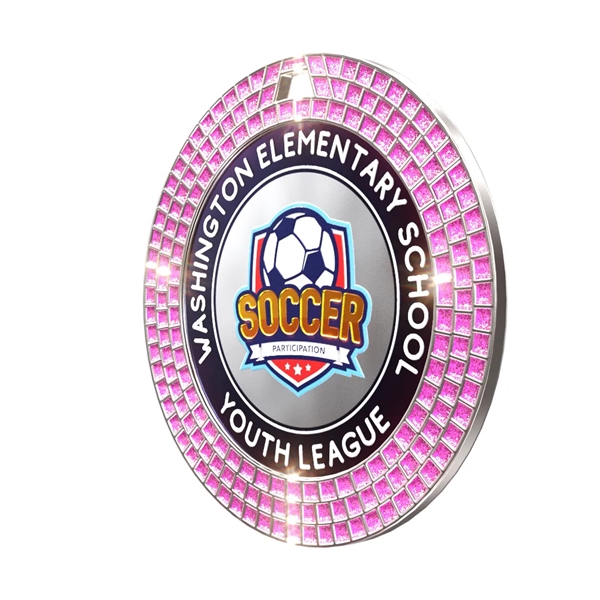 2 3/4" Express Vibraprint® Pink Glitter Insert Medal - 2 3/4" Express Vibraprint® Pink Glitter Insert Medal - Image 2 of 10