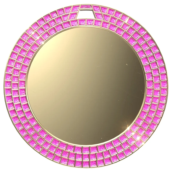 2 3/4" Express Vibraprint® Pink Glitter Insert Medal - 2 3/4" Express Vibraprint® Pink Glitter Insert Medal - Image 7 of 10