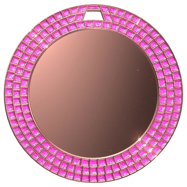 2 3/4" Express Vibraprint® Pink Glitter Insert Medal - 2 3/4" Express Vibraprint® Pink Glitter Insert Medal - Image 10 of 10