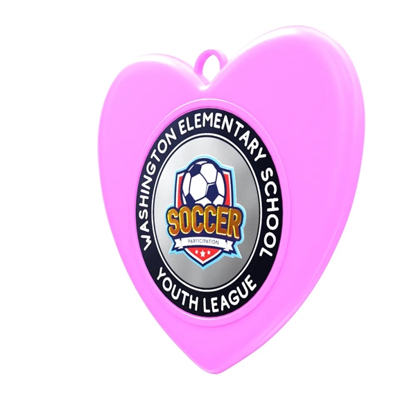 3" Express Vibraprint Heart Shaped Insert Medal - 3" Express Vibraprint Heart Shaped Insert Medal - Image 2 of 7