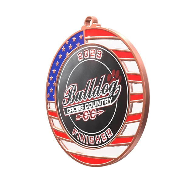 Express Vibraprint® American Flag Insert Medal - Express Vibraprint® American Flag Insert Medal - Image 4 of 10