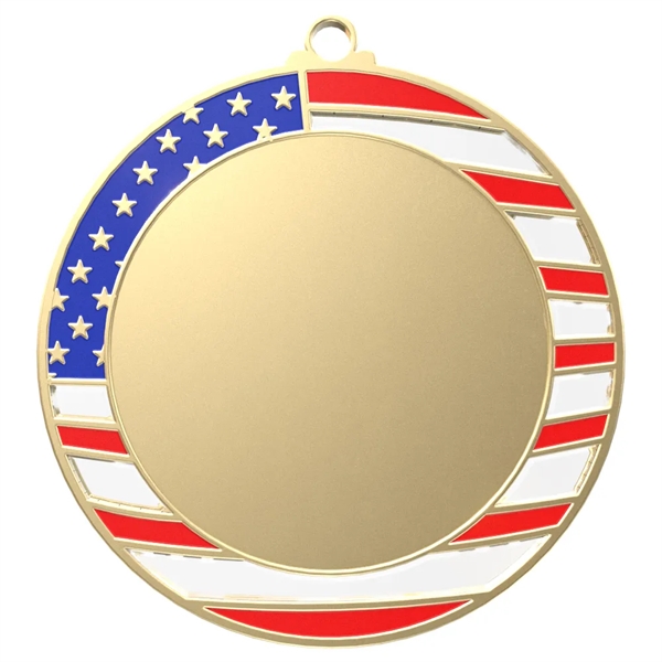 Express Vibraprint® American Flag Insert Medal - Express Vibraprint® American Flag Insert Medal - Image 7 of 10