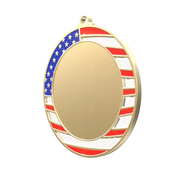 Express Vibraprint® American Flag Insert Medal - Express Vibraprint® American Flag Insert Medal - Image 8 of 10