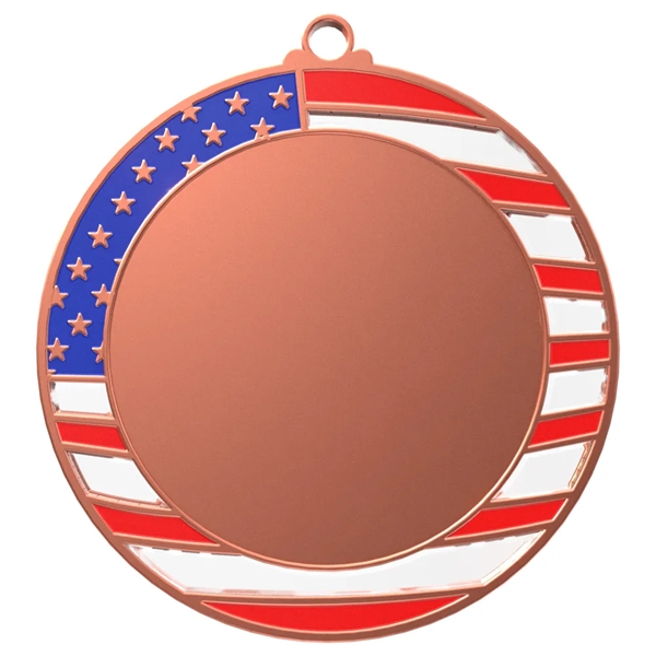 Express Vibraprint® American Flag Insert Medal - Express Vibraprint® American Flag Insert Medal - Image 10 of 10