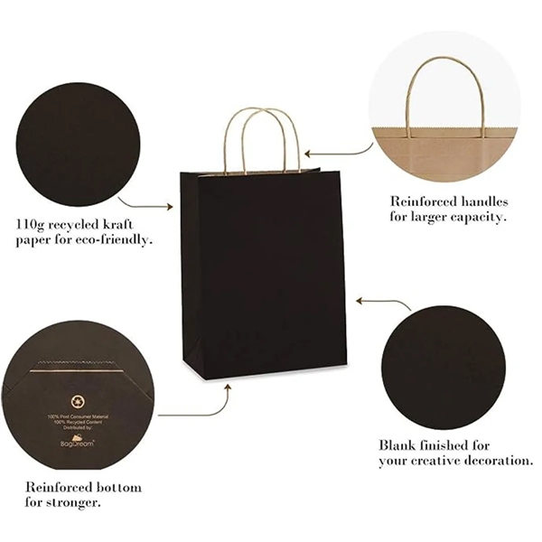 Premium Black Matte Paper Shopping bag - Premium Black Matte Paper Shopping bag - Image 2 of 3