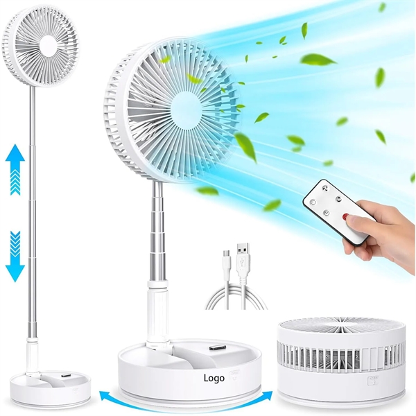 Foldable Oscillating Standing Fan with Remote Control - Foldable Oscillating Standing Fan with Remote Control - Image 0 of 6