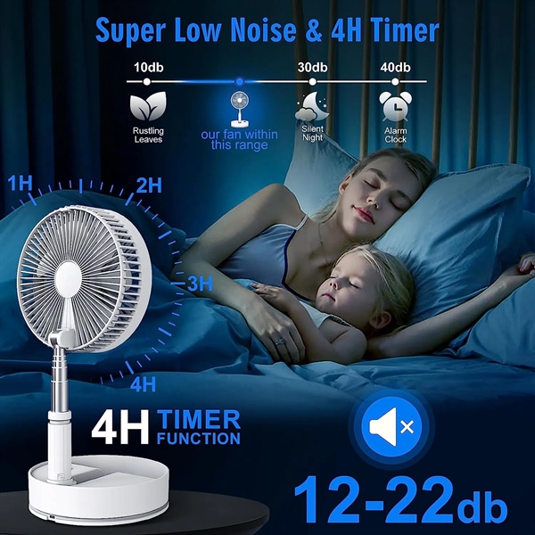 Foldable Oscillating Standing Fan with Remote Control - Foldable Oscillating Standing Fan with Remote Control - Image 1 of 6