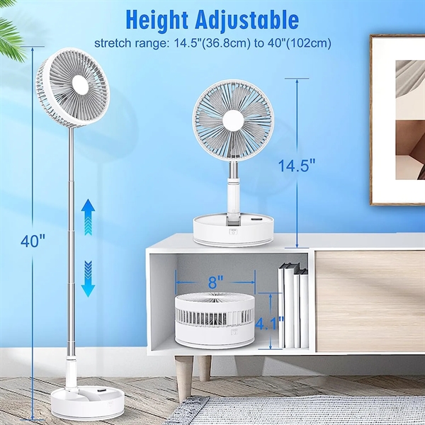 Foldable Oscillating Standing Fan with Remote Control - Foldable Oscillating Standing Fan with Remote Control - Image 5 of 6