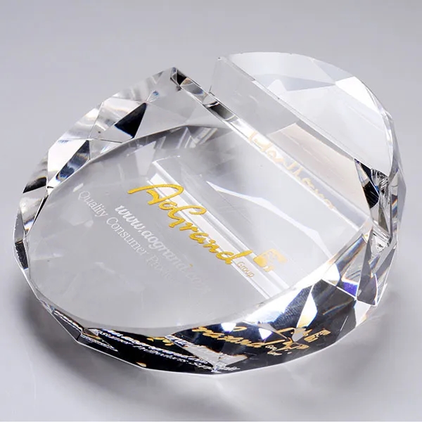 Round Crystal Business Card Holder Paperweight - Round Crystal Business Card Holder Paperweight - Image 2 of 6