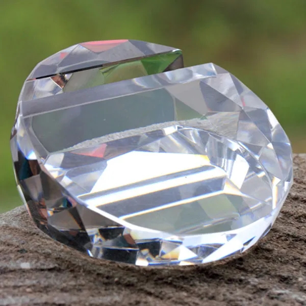 Round Crystal Business Card Holder Paperweight - Round Crystal Business Card Holder Paperweight - Image 3 of 6