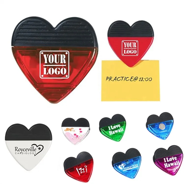 Heart Shaped Strong Magnetic Memo Clip - Heart Shaped Strong Magnetic Memo Clip - Image 0 of 1