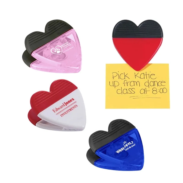 Heart Shaped Strong Magnetic Memo Clip - Heart Shaped Strong Magnetic Memo Clip - Image 1 of 1