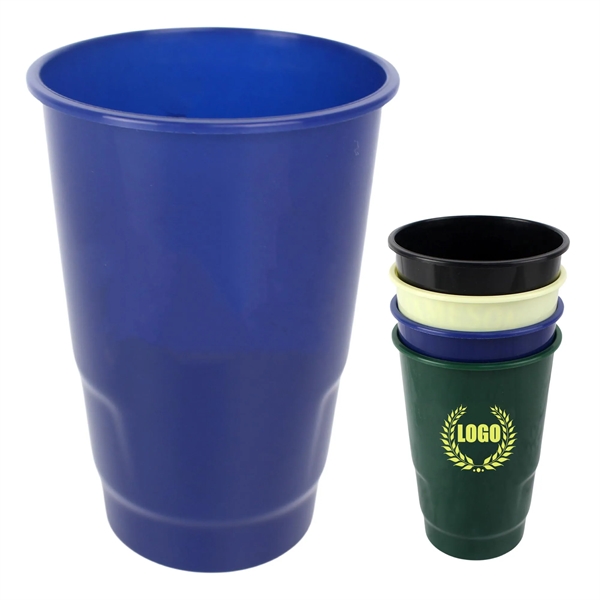 Full Color 16oz Plastic Stadium Cup Party Drinkware - Full Color 16oz Plastic Stadium Cup Party Drinkware - Image 0 of 1