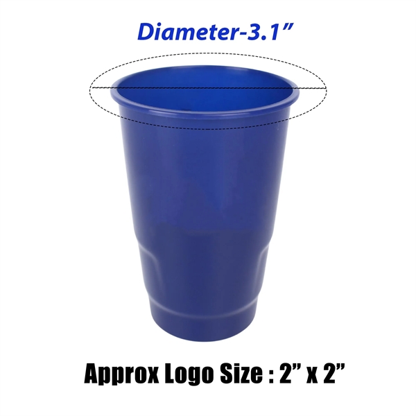 Full Color 16oz Plastic Stadium Cup Party Drinkware - Full Color 16oz Plastic Stadium Cup Party Drinkware - Image 1 of 1