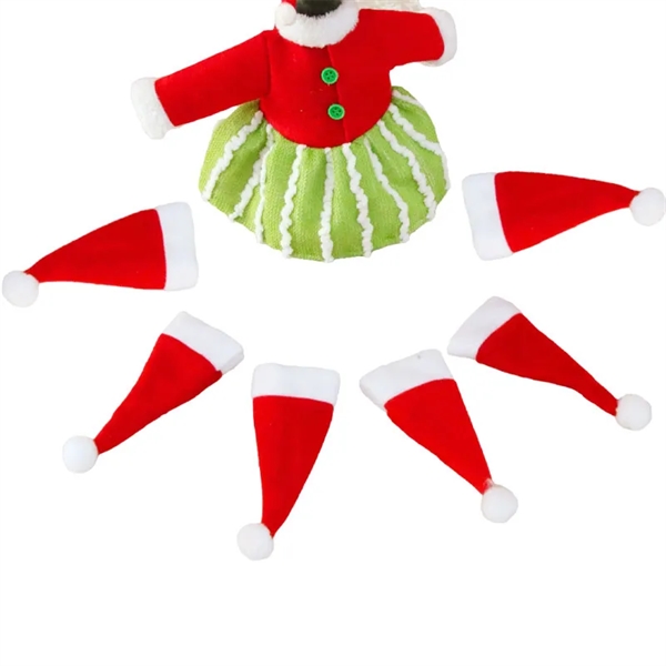 Mini Felt Santa Hats for Decoration - Mini Felt Santa Hats for Decoration - Image 2 of 2
