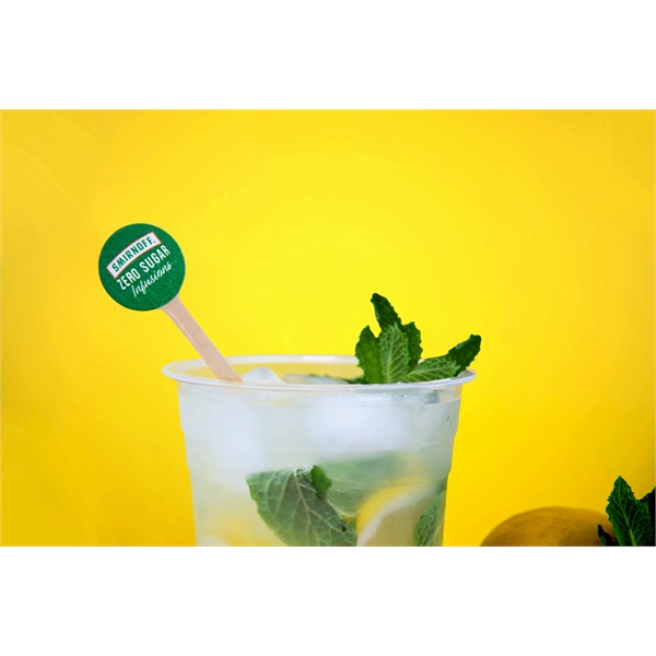 6" Round Wood Drink Stirrer - 6" Round Wood Drink Stirrer - Image 2 of 2