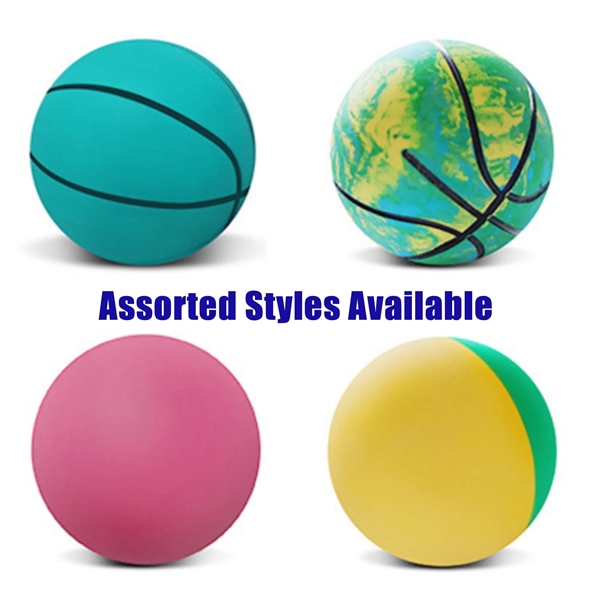 Rubber Bouncy Ball Mini Basketball Dog Toy - Rubber Bouncy Ball Mini Basketball Dog Toy - Image 2 of 2