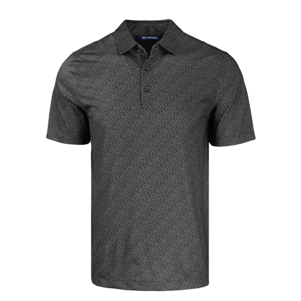 Custom Cutter & Buck Pike Recycled Pebble Print Mens Polo
