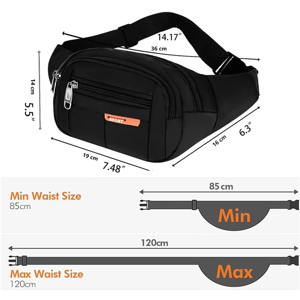 Men Women Waist Hip Belt Bag - Men Women Waist Hip Belt Bag - Image 2 of 2