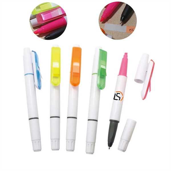 3 In 1 Highlighter Pen With Sticky Notes - 3 In 1 Highlighter Pen With Sticky Notes - Image 0 of 3