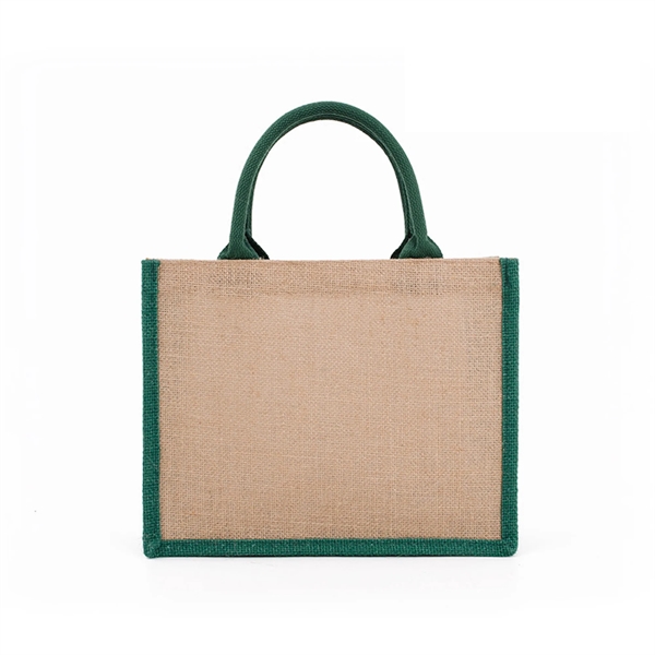 Jute Hand Bag Shopping Grocery Tote - Jute Hand Bag Shopping Grocery Tote - Image 3 of 4