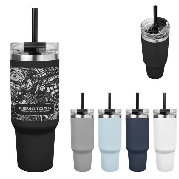 40 OZ. FULL LASER NAOMI INTREPID STAINLESS STEEL TUMBLER - 40 OZ. FULL LASER NAOMI INTREPID STAINLESS STEEL TUMBLER - Image 0 of 4