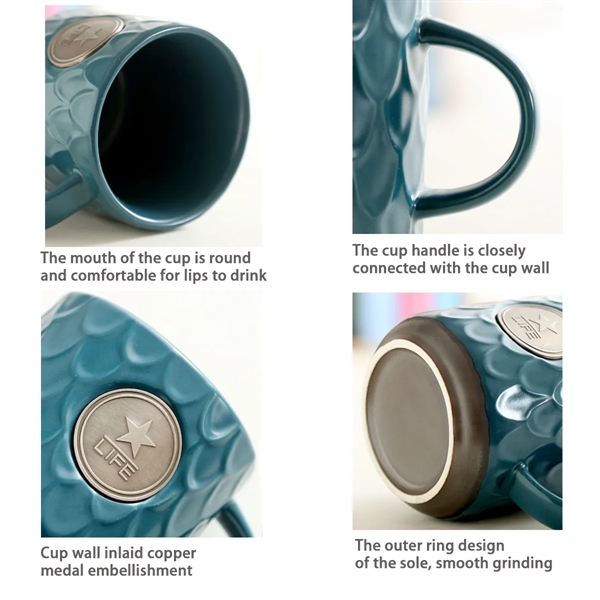 Ceramic Bronze Large Capacity Coffee Mug Cup - Ceramic Bronze Large Capacity Coffee Mug Cup - Image 1 of 4