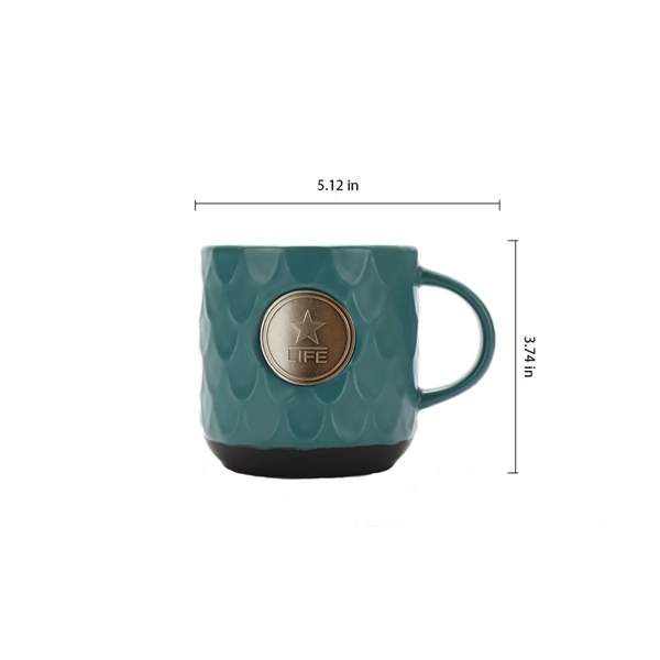Ceramic Bronze Large Capacity Coffee Mug Cup - Ceramic Bronze Large Capacity Coffee Mug Cup - Image 3 of 4