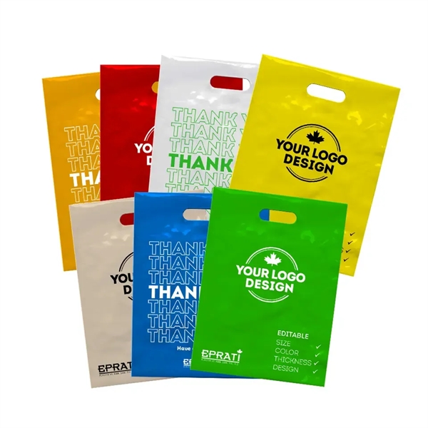 Plastic Bag with Fold-Over Die-Cut Handles - Plastic Bag with Fold-Over Die-Cut Handles - Image 0 of 1