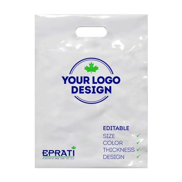 Plastic Bag with Fold-Over Die-Cut Handles - Plastic Bag with Fold-Over Die-Cut Handles - Image 1 of 1