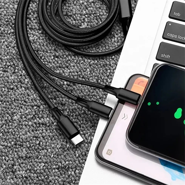 Powermax 5-in-1 Braided Charger Cable Fast Charging - Powermax 5-in-1 Braided Charger Cable Fast Charging - Image 1 of 7