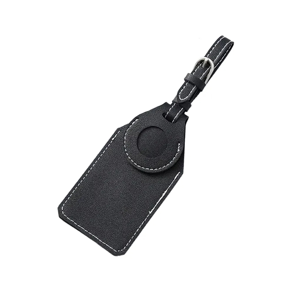 Leatherette Airtag Luggage Tag - Leatherette Airtag Luggage Tag - Image 4 of 5