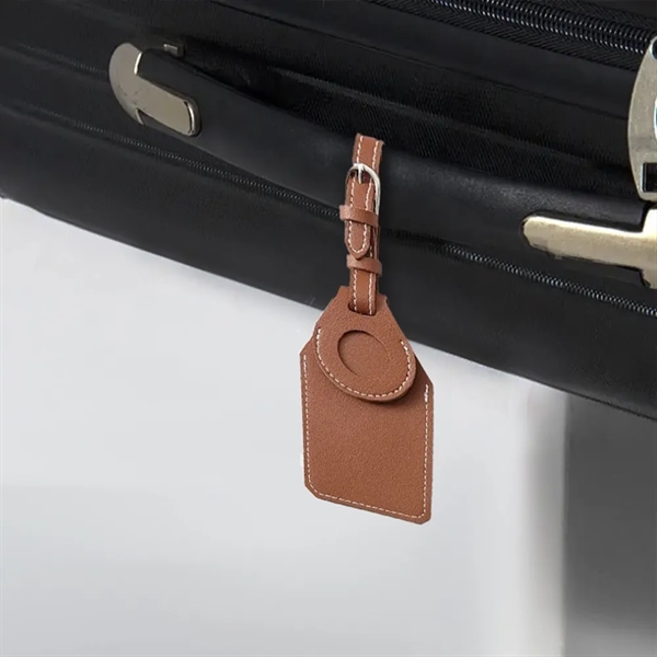 Leatherette Airtag Luggage Tag - Leatherette Airtag Luggage Tag - Image 2 of 5