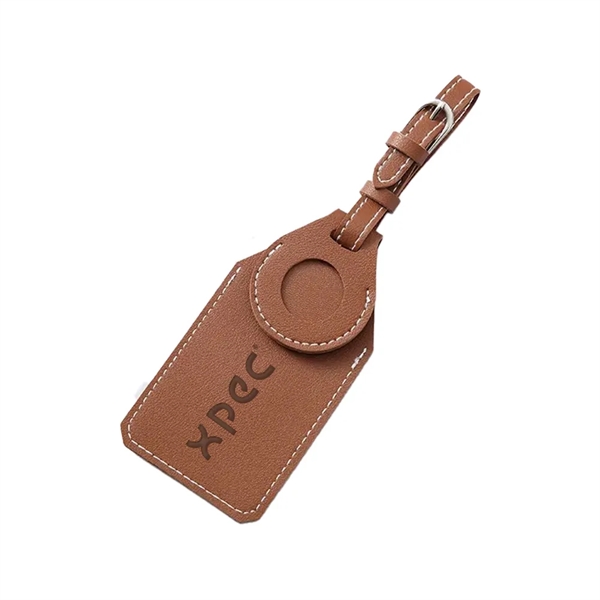 Leatherette Airtag Luggage Tag - Leatherette Airtag Luggage Tag - Image 1 of 5