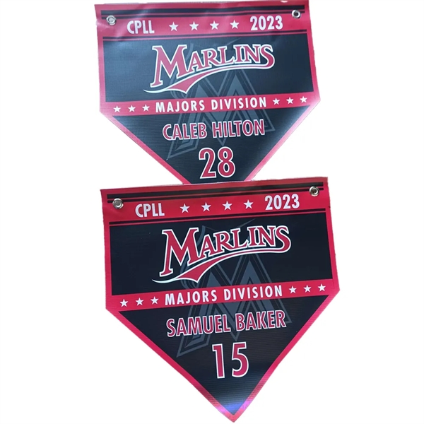 Personalized Home Plate Banner - 13oz Matte Vinyl - Personalized Home Plate Banner - 13oz Matte Vinyl - Image 2 of 2