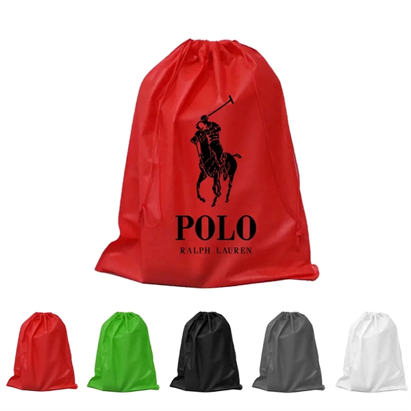 Custom Eco-friendly Non-Woven Drawstring Travel Shoe Bag - Custom Eco-friendly Non-Woven Drawstring Travel Shoe Bag - Image 0 of 2