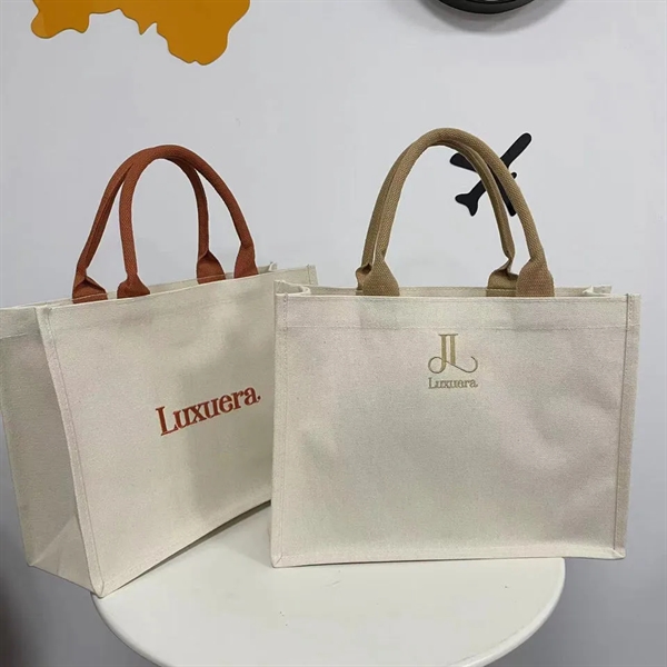 Dream Embroidery Canvas Messenger Tote Bag - Dream Embroidery Canvas Messenger Tote Bag - Image 2 of 2
