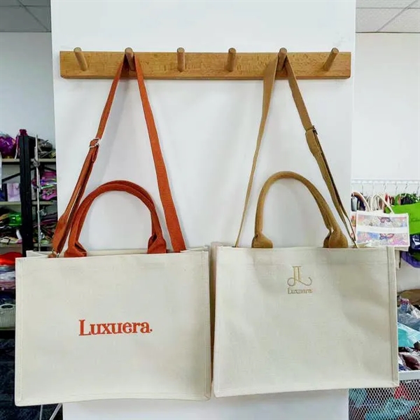 Dream Embroidery Canvas Messenger Tote Bag - Dream Embroidery Canvas Messenger Tote Bag - Image 0 of 2