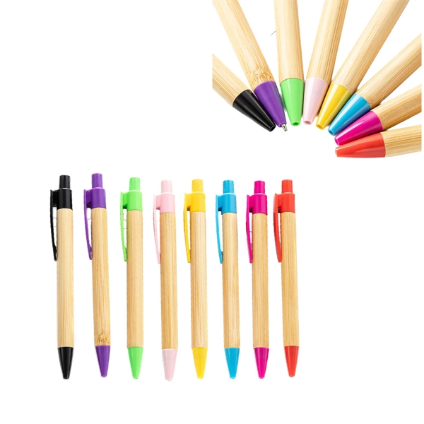 Eco-friendly Click Bamboo Ballpoint Pen w/ Custom Imprint - Eco-friendly Click Bamboo Ballpoint Pen w/ Custom Imprint - Image 1 of 1