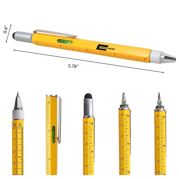 6 in 1 Multi-functional Ballpoint Pen w/ Custom Imprint - 6 in 1 Multi-functional Ballpoint Pen w/ Custom Imprint - Image 0 of 1