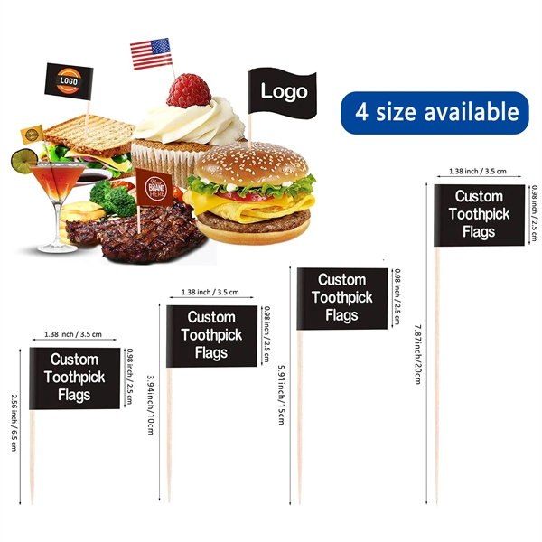 Custom Paper Toothpick Flags with Logo - Custom Paper Toothpick Flags with Logo - Image 2 of 2